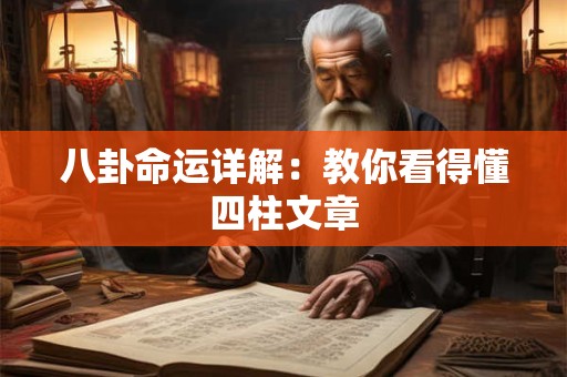 八卦命运详解：教你看得懂四柱文章