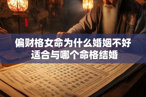 偏财格女命为什么婚姻不好 适合与哪个命格结婚