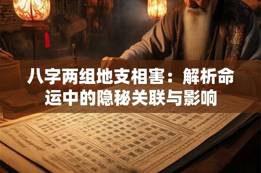 八字两组地支相害：解析命运中的隐秘关联与影响