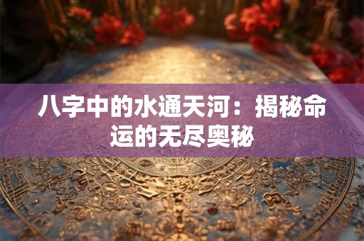 八字中的水通天河：揭秘命运的无尽奥秘