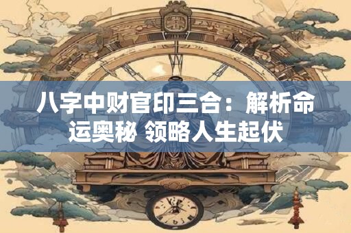 八字中财官印三合：解析命运奥秘 领略人生起伏