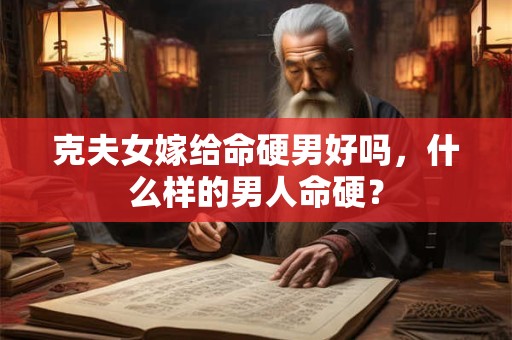 克夫女嫁给命硬男好吗，什么样的男人命硬？