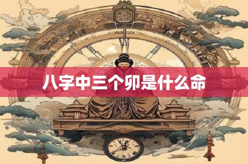 八字中三个卯是什么命