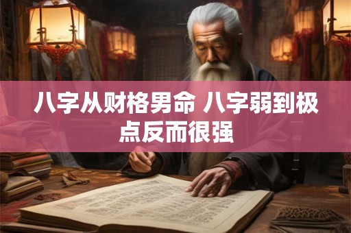 八字从财格男命 八字弱到极点反而很强