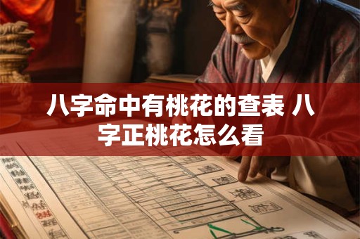 八字命中有桃花的查表 八字正桃花怎么看