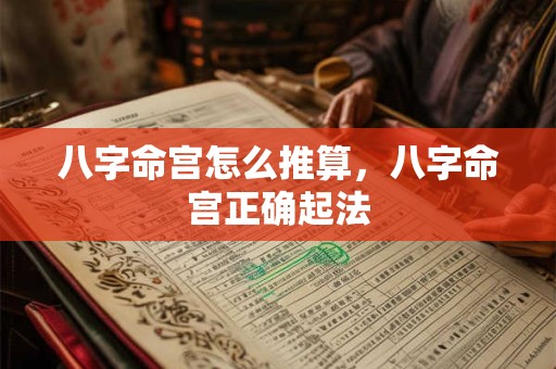 八字命宫怎么推算，八字命宫正确起法