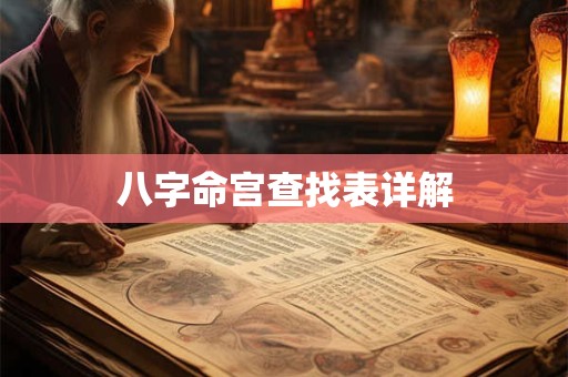 八字命宫查找表详解