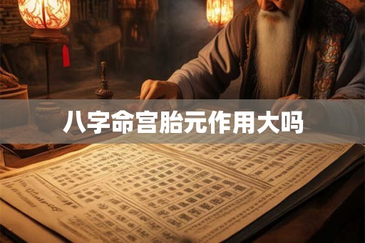 八字命宫胎元作用大吗