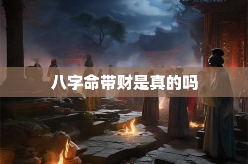 八字命带财是真的吗
