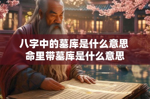 八字中的墓库是什么意思 命里带墓库是什么意思