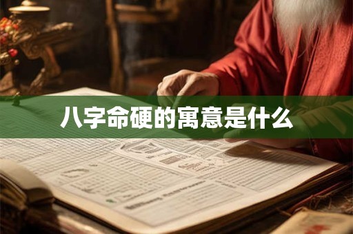 八字命硬的寓意是什么