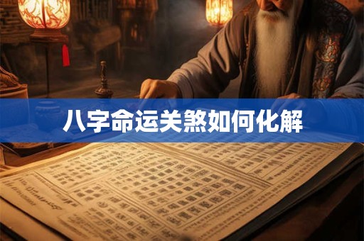 八字命运关煞如何化解