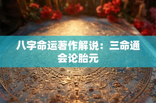 八字命运著作解说：三命通会论胎元