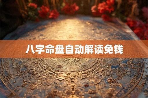 八字命盘自动解读免钱