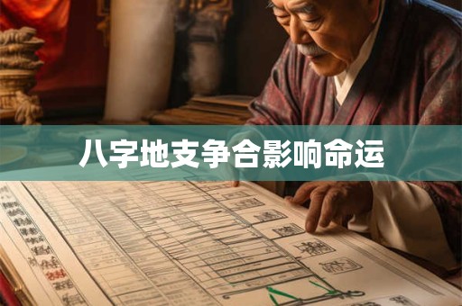 八字地支争合影响命运