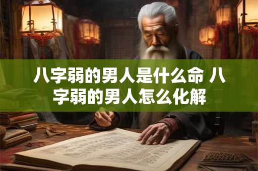 八字弱的男人是什么命 八字弱的男人怎么化解