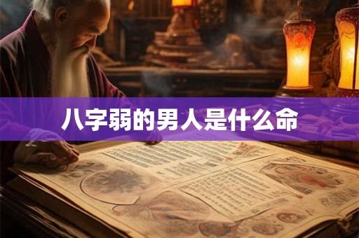 八字弱的男人是什么命