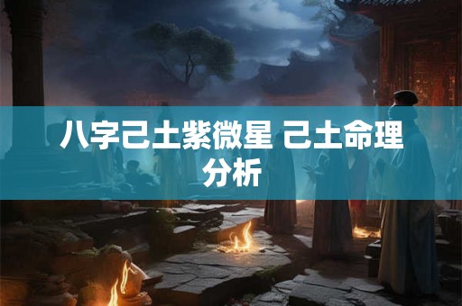 八字己土紫微星 己土命理分析