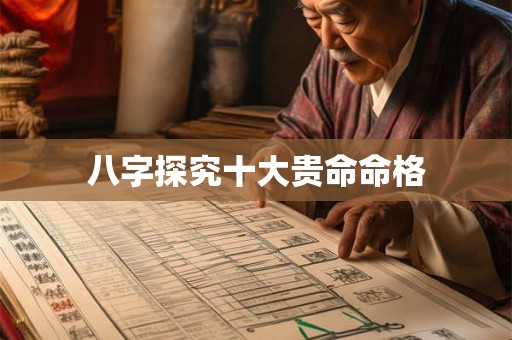 八字探究十大贵命命格