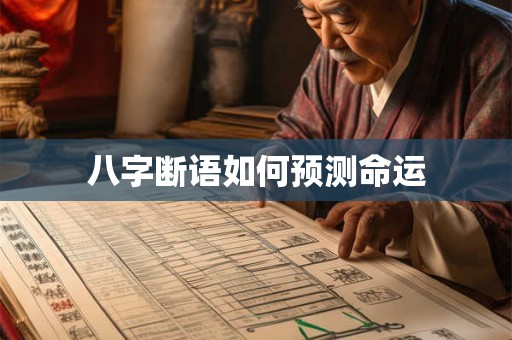 八字断语如何预测命运