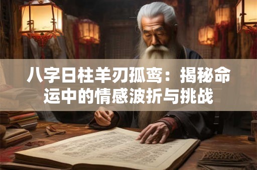 八字日柱羊刃孤鸾：揭秘命运中的情感波折与挑战