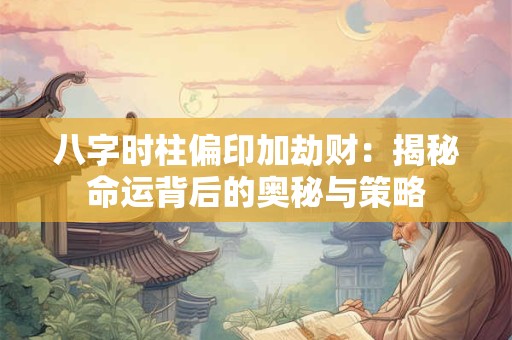 八字时柱偏印加劫财：揭秘命运背后的奥秘与策略