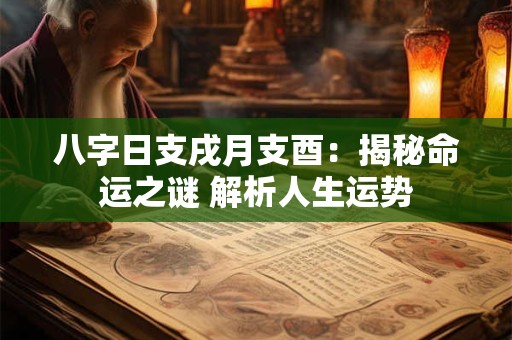 八字日支戌月支酉：揭秘命运之谜 解析人生运势