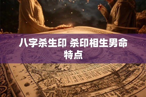 八字杀生印 杀印相生男命特点
