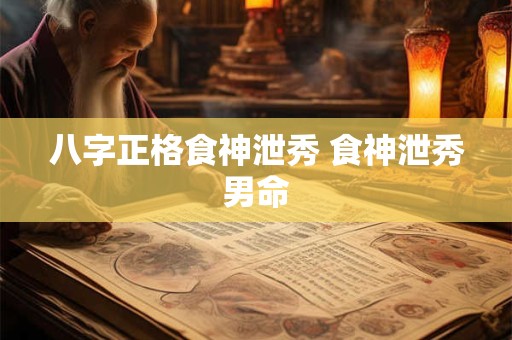 八字正格食神泄秀 食神泄秀男命