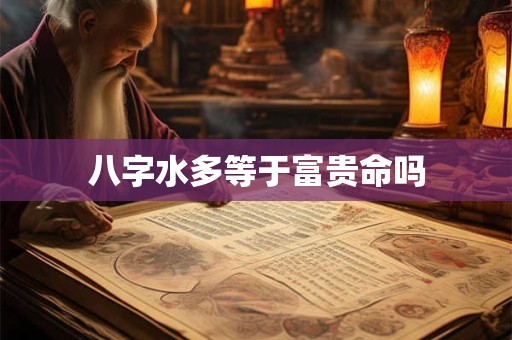 八字水多等于富贵命吗