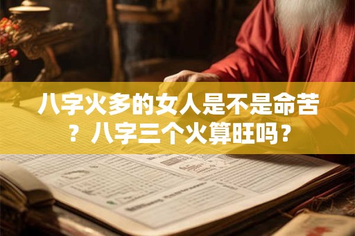 八字火多的女人是不是命苦？八字三个火算旺吗？