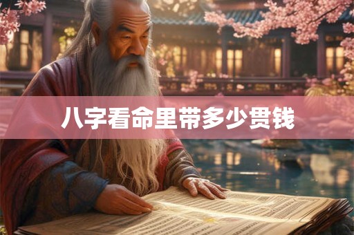 八字看命里带多少贯钱