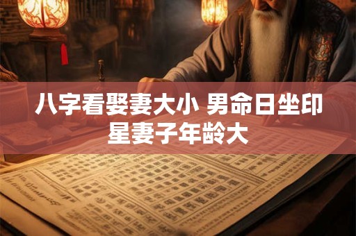 八字看娶妻大小 男命日坐印星妻子年龄大