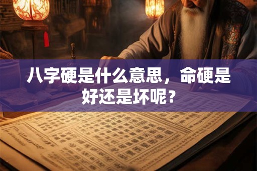 八字硬是什么意思，命硬是好还是坏呢？
