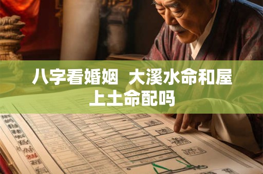 八字看婚姻  大溪水命和屋上土命配吗