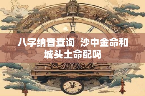 八字纳音查询  沙中金命和城头土命配吗