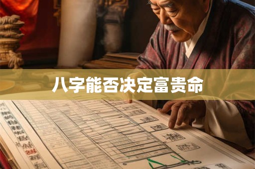 八字能否决定富贵命