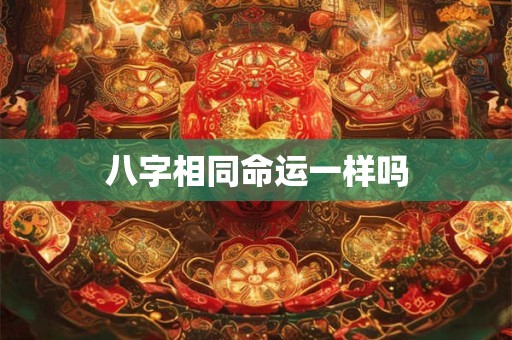 八字相同命运一样吗