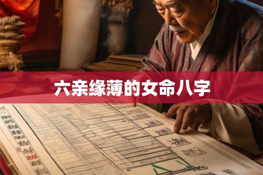 六亲缘薄的女命八字