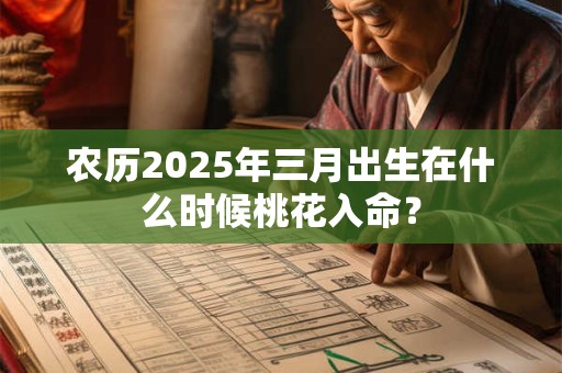 农历2025年三月出生在什么时候桃花入命？
