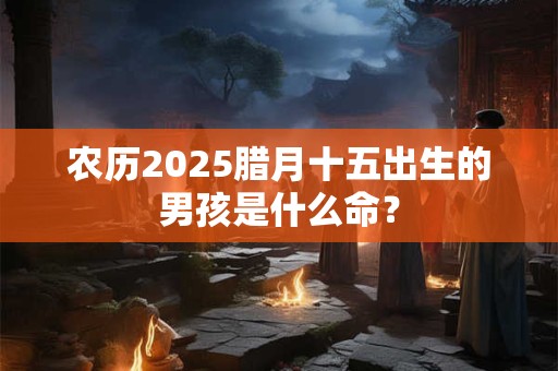 农历2025腊月十五出生的男孩是什么命？