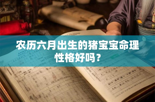 农历六月出生的猪宝宝命理性格好吗？