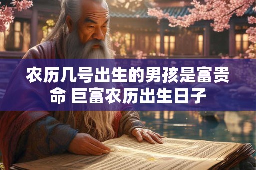 农历几号出生的男孩是富贵命 巨富农历出生日子