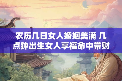 农历几日女人婚姻美满 几点钟出生女人享福命中带财