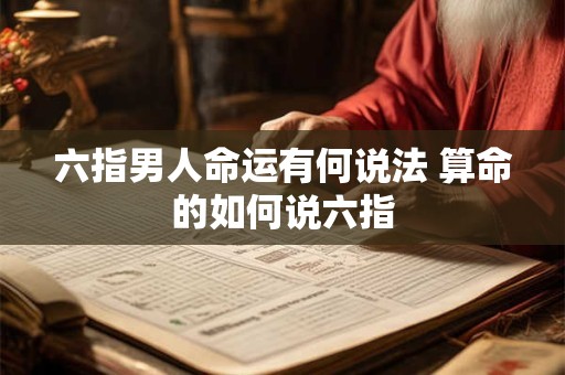 六指男人命运有何说法 算命的如何说六指