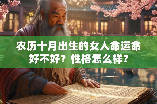 农历十月出生的女人命运命好不好？性格怎么样？