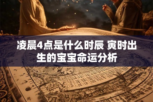 凌晨4点是什么时辰 寅时出生的宝宝命运分析