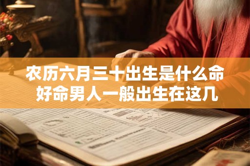 农历六月三十出生是什么命 好命男人一般出生在这几天