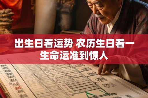 出生日看运势 农历生日看一生命运准到惊人
