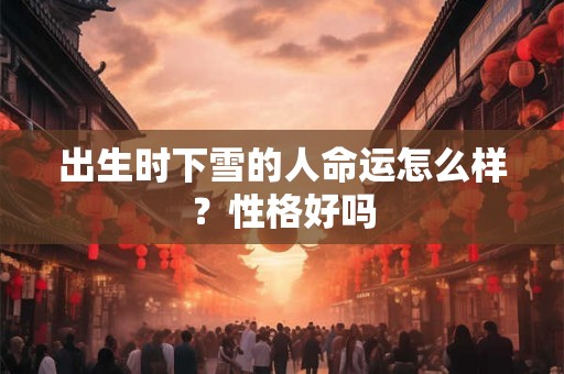 出生时下雪的人命运怎么样？性格好吗